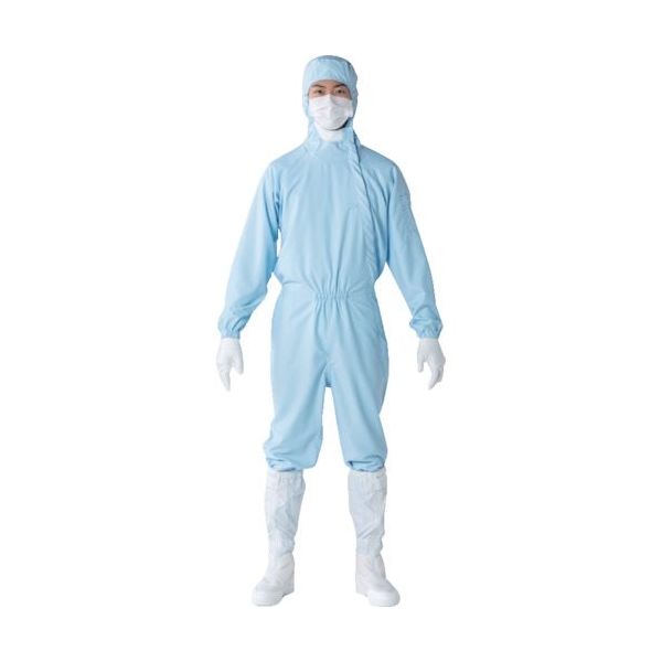 東洋リントフリー TriApex フード一体クリーンスーツ FX122C ブルー L FX122C-02-L 1着 351-3672（直送品）