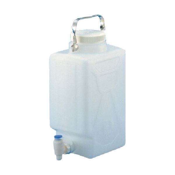 東京硝子器械 TGK フッ素加工活栓付角型びん FLPE 20L 602-21-46-19 1本 183-4426（直送品）