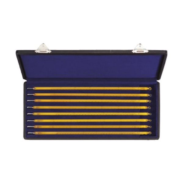 東京硝子器械 TGK 棒状標準温度計 水銀 黄珀 8本組 成績書付 614-53-01-09 1組 185-6411（直送品）