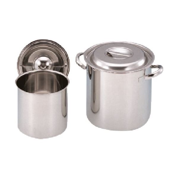 東京硝子器械 TGK 寸胴タンク モリブデン鋼 48L 蓋付 419-32-03-39 1個 185-8438（直送品）