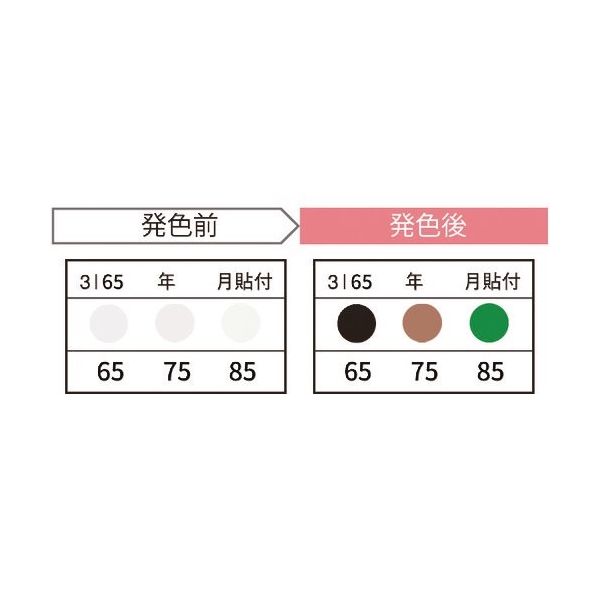 因幡電機産業 JAPPY サーモカラーセンサー(20枚入り) 3I65-JP 1箱(20枚) 369-6889（直送品）