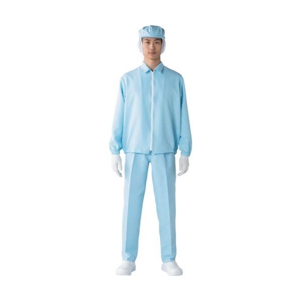 東洋リントフリー TriApex クリーンスーツ男子上衣 JB256A ブルー L JB256A-02-L 1枚 351-6809（直送品）