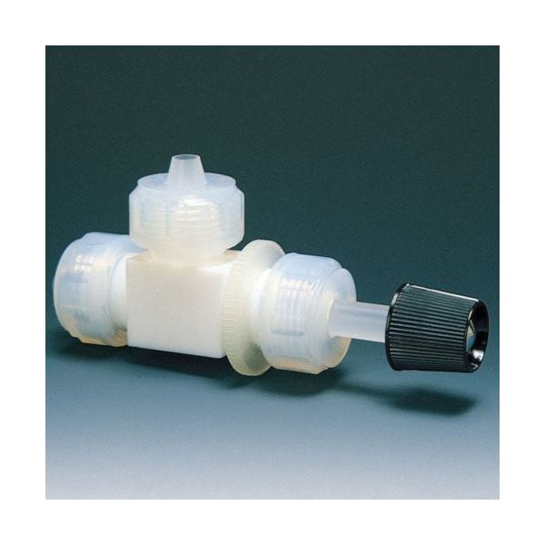 フロンケミカル フッ素樹脂（PTFE）高圧ニードルバルブL型 8φ NR0019-002 1個 734-4643（直送品）