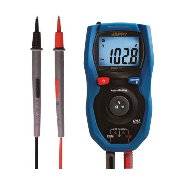 因幡電機産業 JAPPY 防塵防水デジタルマルチメータ CDM-2500WP-JP 1台 217-3084（直送品）
