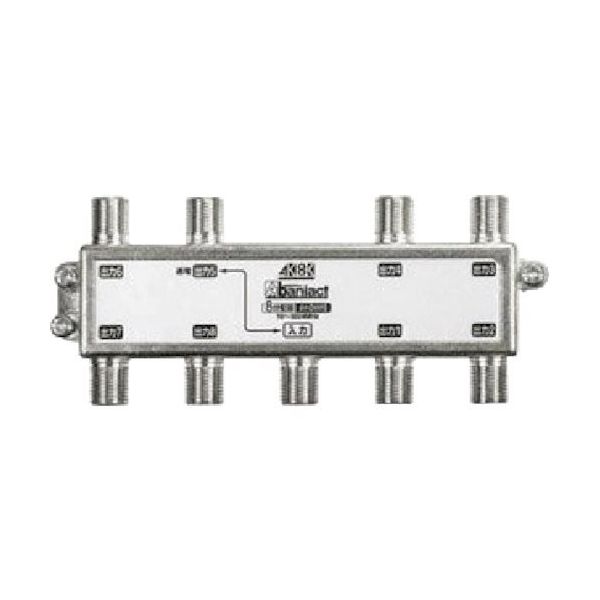 因幡電機産業 Abaniact テレビ分配器 1端子間通電仕様 8分配器 AV-D8MS-00 1個 215-1015（直送品）