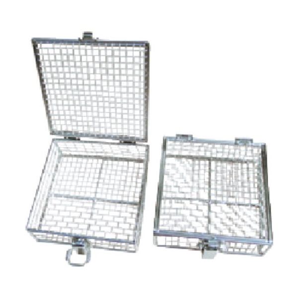 東京硝子器械 TGK 蝶番付バスケット 小 100×100×100H 143-52-42-11 1個 190-9920（直送品）