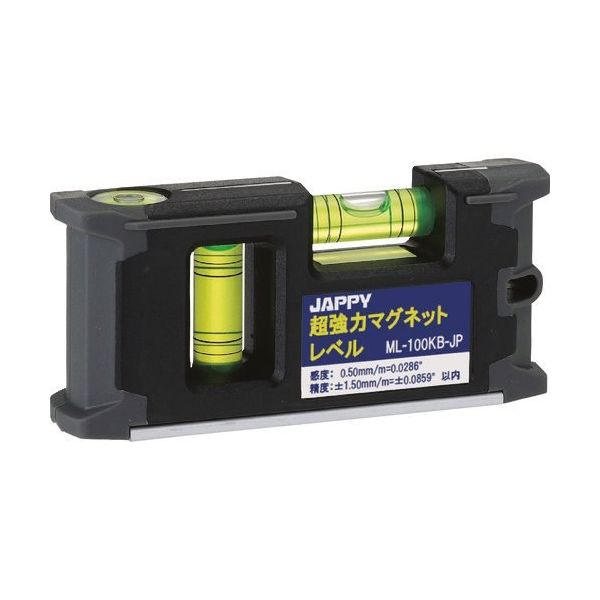 因幡電機産業 JAPPY 超強力マグネットレベル ML-100KB-JP 1個 369-8469（直送品）