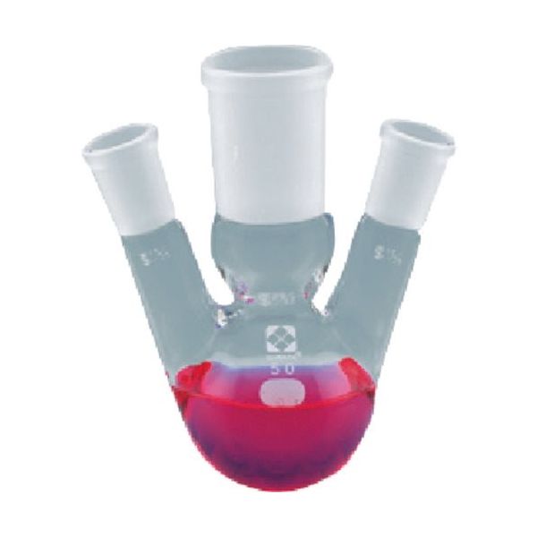 東京硝子器械 TGK 共通三口丸底フラスコ 100mL 29ー15 371-13-06-02 1個 184-0381（直送品）
