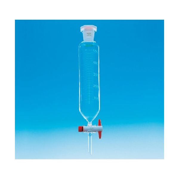 東京硝子器械 TGK 分液ロート円筒型 50mL PTFEプラグ 981-09-58-01 1本 184-1440（直送品）