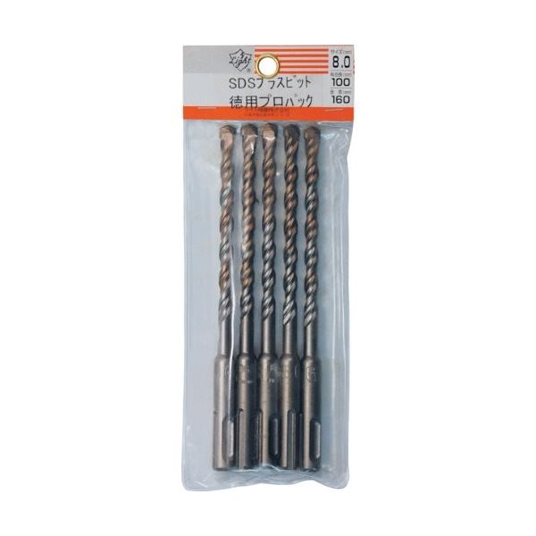 ライト精機 スーパー SDSプラスビット徳用プロパック5本入 12.5X160 090967 1袋(5本) 252-8207（直送品）