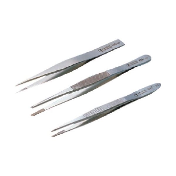 東京硝子器械 TGK ピンセット クロームスチール製 647 990-25-23-03 1本 185-4090（直送品）