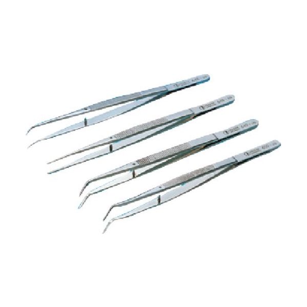 東京硝子器械 TGK ピンセット クロームスチール製 646 990-25-23-04 1本 185-2416（直送品）