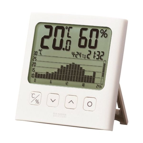 東京硝子器械 TGK グラフ付デジタル温湿度計 TTー581 525-70-27-01 1個 186-0610（直送品）