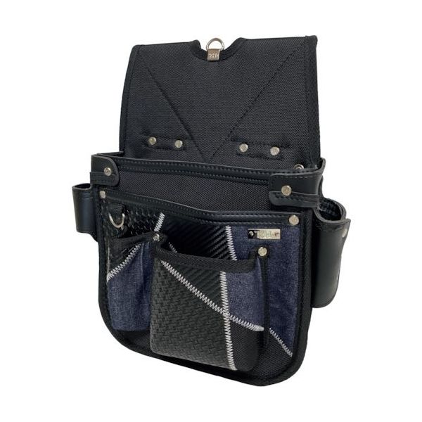 基陽 KH ギャザーフランケン釘袋 紺 FKNB0009N 1個 338-4538（直送品）