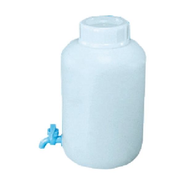 東京硝子器械 TGK 広口下口瓶 活栓付 PE製 10L 358-22-06-06 1本 183-7208（直送品）