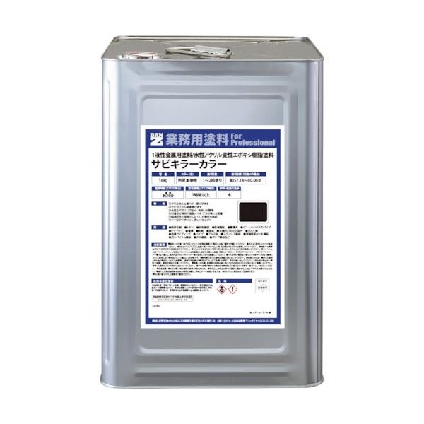 BANーZI 防錆塗料 サビキラーカラー 16kg 黒 Nー10 B-SKC/K16B 1缶 370-1717（直送品）