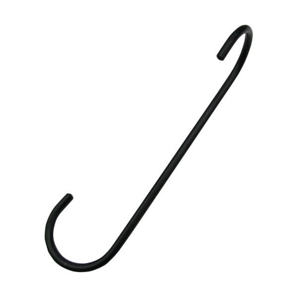 水本機械製作所 水本 アルミハンガーSフックツイスト(マットブラック) 全長300mm A-3033 1個 336-7997（直送品）