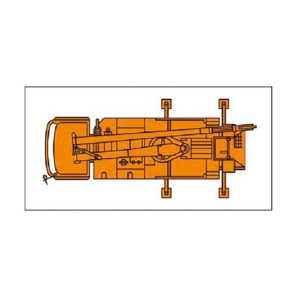 つくし工房 つくし ミニ重機マグネット平面タイプ コンクリートポンプ車 小 MK-210 1個 184-8009（直送品）