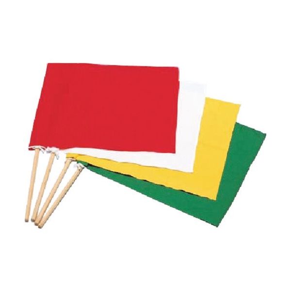 つくし工房 つくし 布製手旗 緑 棒(φ12X550mm)付 660-C 1枚 183-8469（直送品）