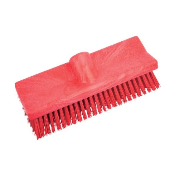 エー・エム・プロダクツ カーライル アングルデッキブラシ レッド 40423EC05 1袋(1個) 274-4240（直送品）