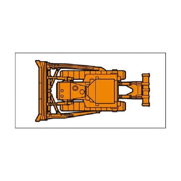 つくし工房 つくし ミニ重機マグネット平面タイプ ブルドーザ 小 MK-214 1個 185-1264（直送品）