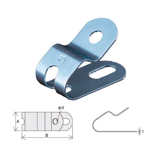 因幡電機産業 JAPPY 片サドル JM2-S 1袋(100個) 215-0987（直送品）