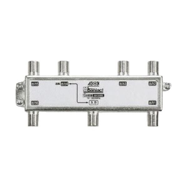因幡電機産業 Abaniact テレビ分配器 1端子間通電仕様 6分配器 AV-D6MS-00 1個 216-6683（直送品）