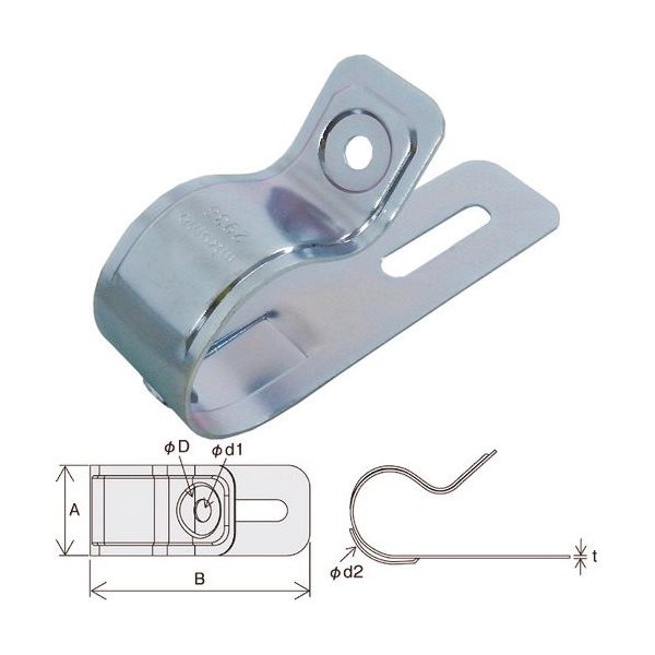 因幡電機産業 JAPPY 片サドル JM2-2936 1袋(25個) 217-3083（直送品）