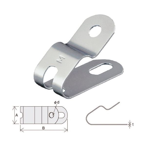 因幡電機産業 JAPPY 片サドルSUS JM2-M/S 1袋(100個) 216-3575（直送品）