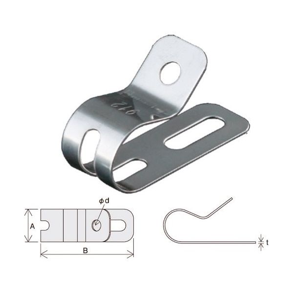 因幡電機産業 JAPPY 片サドルSUS JM2-912S 1袋(100個) 217-1498（直送品）