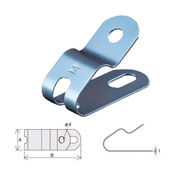 因幡電機産業 JAPPY 片サドル JM2-M 1袋(100個) 216-3517（直送品）