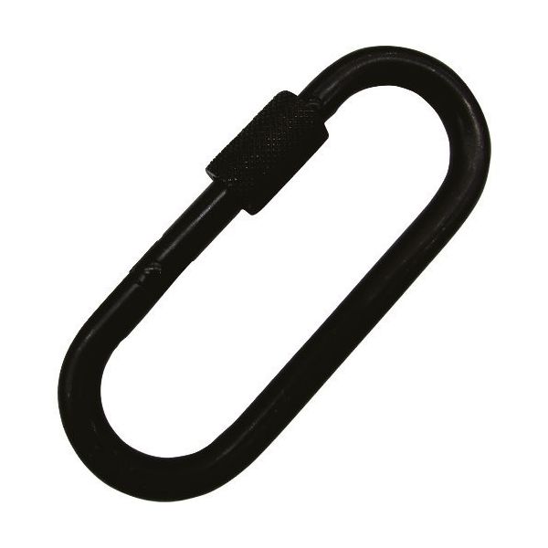 水本機械製作所 水本 ステンレス プチカラビナ(環付) 黒色塗装 線径5mm長さ57mm A-2846 1個 315-8671（直送品）