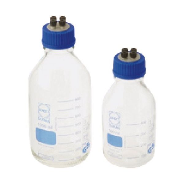 東京硝子器械 TGK HPLCねじ口びん 500mL キャップ付 2本 371-05-22-63 1箱(2本) 184-6714（直送品）