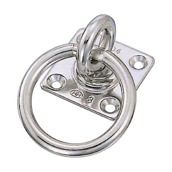 水本機械製作所 水本 ステンレス 回転丸カンプレート 丸カン内径50mm 50mm×50mm A-083 1個 111-2398（直送品）