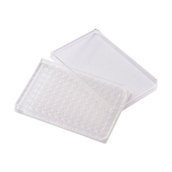 東京硝子器械 TGK マルチディッシュ96平底プレート 50枚 425-28-55-05 1箱(50枚) 185-9828（直送品）