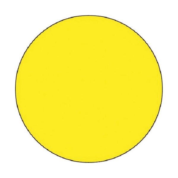 つくし工房 つくし ステッカー 丸形無地 黄色 850-D 1枚 185-1122（直送品）