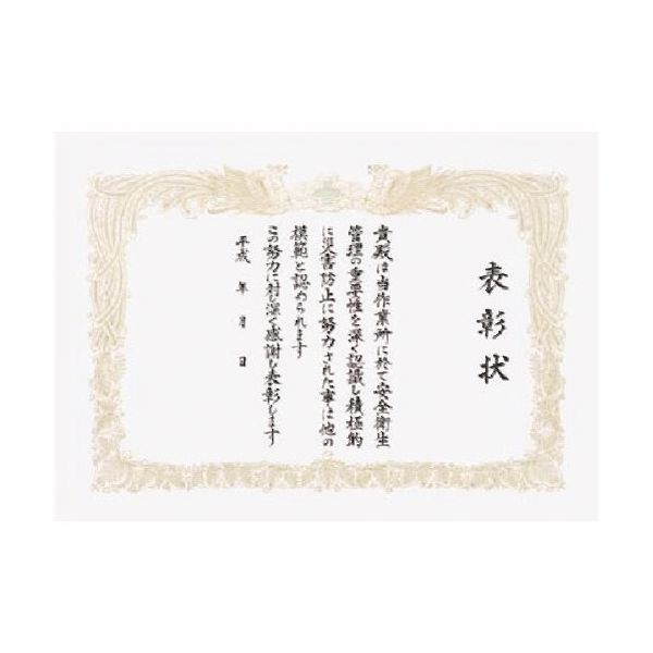 つくし工房 つくし 表彰状 安全衛生表彰 201 1枚 183-8497（直送品）