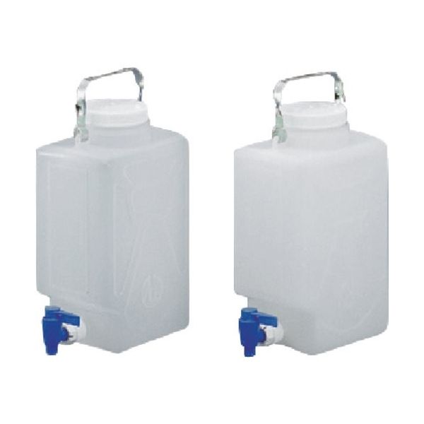 東京硝子器械 TGK 活栓付き角型びん 9L PP製 602-21-45-11 1個 183-5929（直送品）