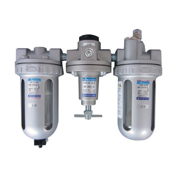 日本精器 FRLユニット 10A オートドレン付 BN-2501BD-10 1台 257-4768（直送品）