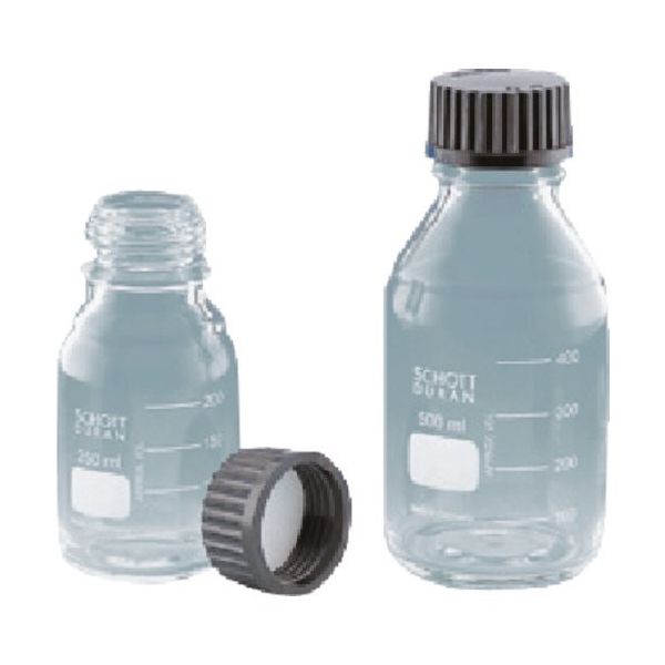 東京硝子器械 TGK ねじ口びん 黒キャップ付 3.5L 371-05-20-32 1本 184-8278（直送品）