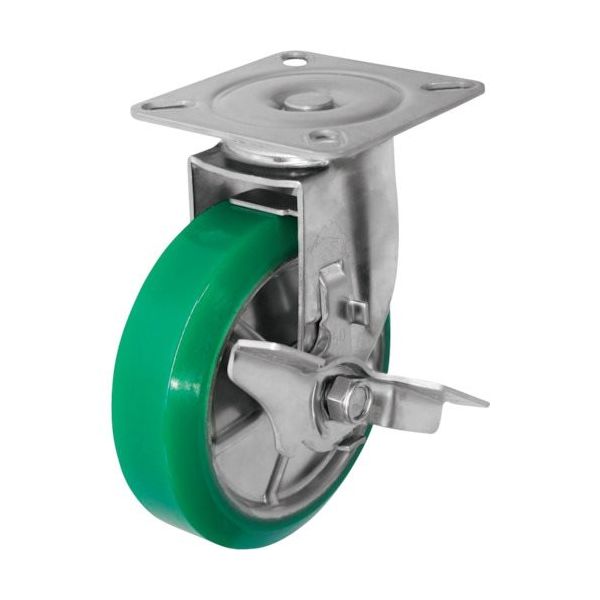 シシクSISIKUアドクライス シシク ステンレスキャスター 自在ストッパー付 150径 ウレタン車 SUNJB-150-SUW 1個（直送品）