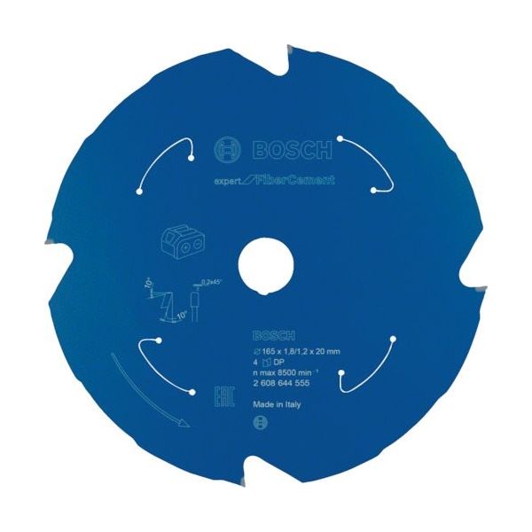 ボッシュ 丸のこ刃 エキスパート窯業系サイディング用165x4T 2608644555 1枚 355-3718（直送品）