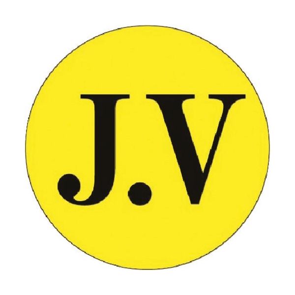 つくし工房 つくし 保護帽マークシール(J.V)黄色地黒 860-C 1枚 184-9498（直送品）