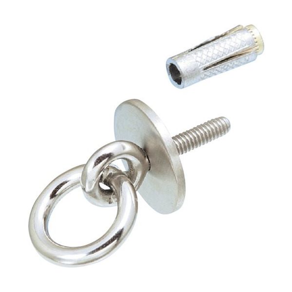 水本機械製作所 水本 ステンレス 丸カンボルトS型(アンカープラグ付) 捻子径Mー10 BSR-9M 1個 317-9166（直送品）