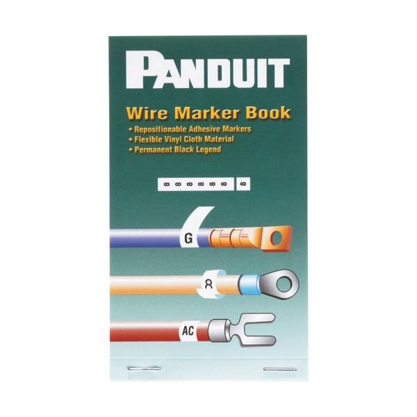 PANDUIT マーカーブック ポケットサイズ 印字済み ビニルクロス 耐油性 耐摩耗性 表示文字1~3 A~C L1~L3 T1~T3 1（直送品）