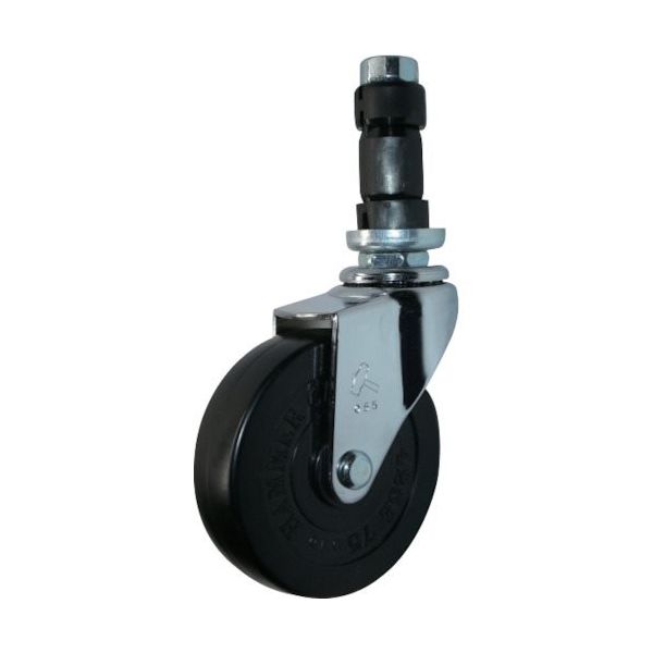 ハンマーキャスター ハンマー パイプ差込み旋回式ゴム車輪 65mm φ25用 4203EN-R65 1個 814-3048（直送品）