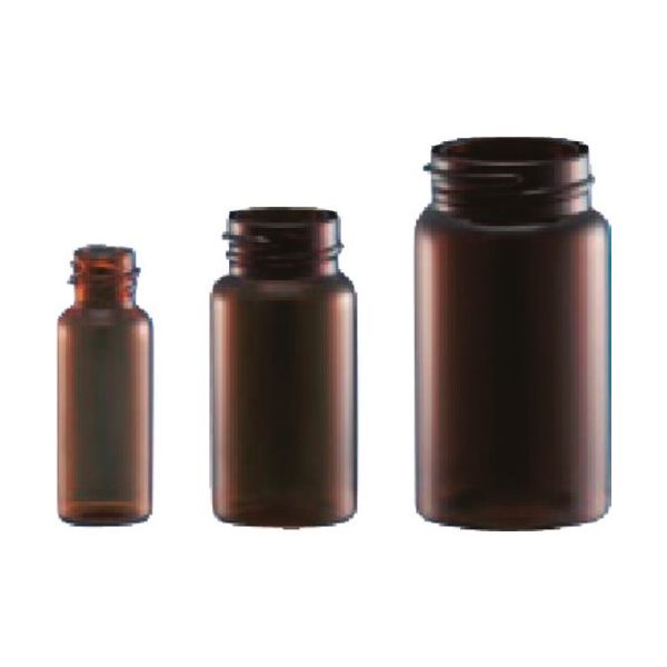 東京硝子器械 TGK ねじ口瓶茶Sー2 瓶のみ 100本入 717-00-04-62 1箱(100本) 185-2047（直送品）