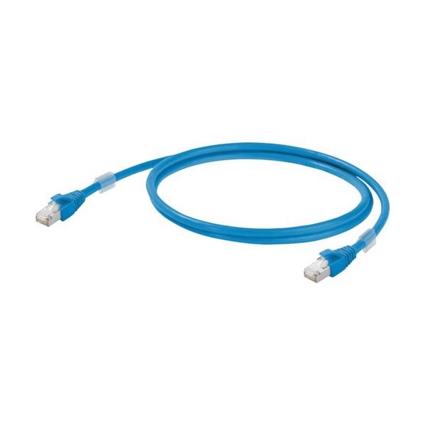 ワイドミュラー 両端RJ45コネクタ付き産業用イーサネットケーブル(二重シールド構造)青色0.5m 1165900005 1本（直送品）