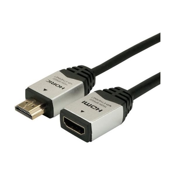 ホーリック HDMI延長ケーブル 2m シルバー HDFM20ー037SV 1個 408-4931（直送品）