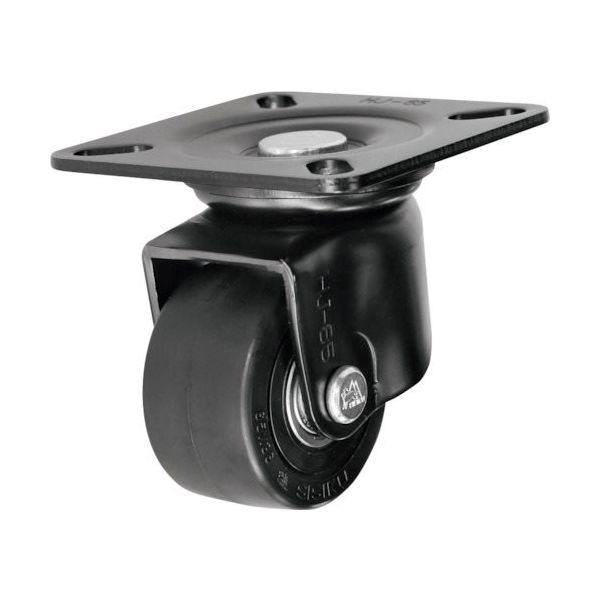 シシクSISIKUアドクライス シシク 低床重荷重用キャスター 65径 自在 YN車輪 焼付 黒 HJ-65YN BK 1個（直送品）